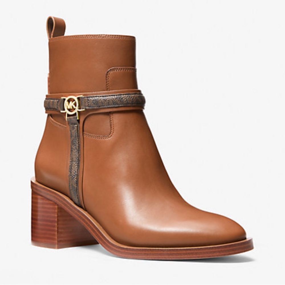 Michael Kors Brown Leather Ankle Boots